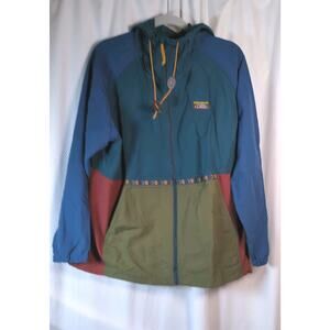 LL Bean Mountain Classic Aztec Windbreaker Jacket Womens XL #509977